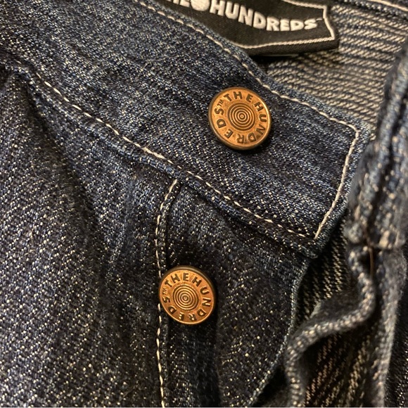 THE HUNDREDS - Blue Selvedge Denim Jeans with Green Stitching - Size 34 - Picture 7 of 15